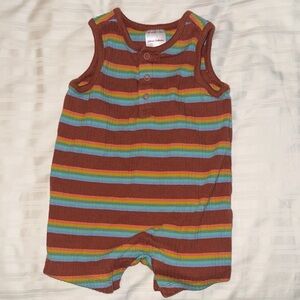 Hanna Andersson Sleeveless Striped Kids Shortie Romper